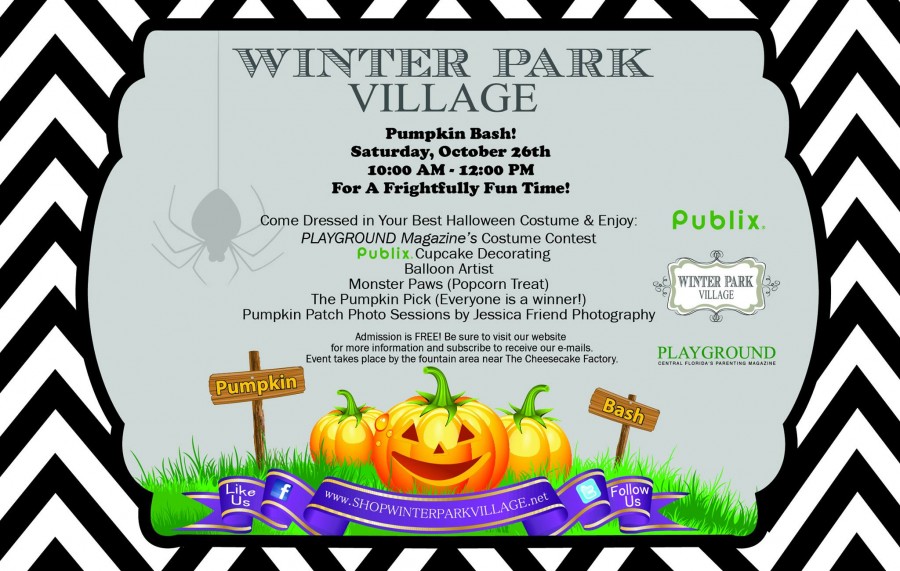 winter park village and PLAYGROUND Magazine's pumpkin bash