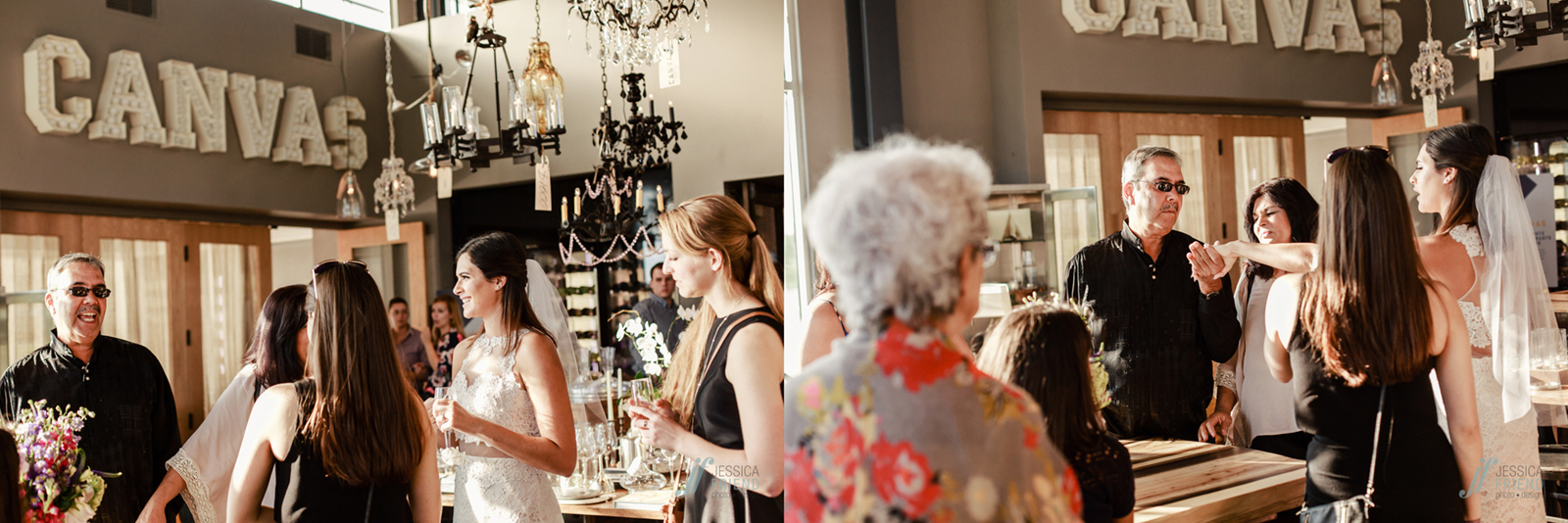 Intimate wedding at Canvas Lake Nona Orlando www.jessicafriendphotodesign.com